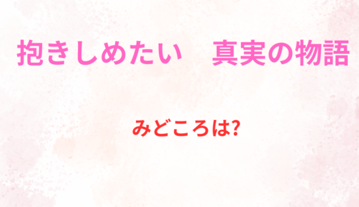【2026年最新】『抱きしめたい　真実の物語』はどこで見られる？無料で全話視聴する方法を解説！